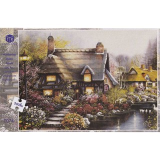 Jigsaw Puzzle ตัวต่อจิ๊กซอว์ 500 ชิ้น T074 Landscapes วิวธรรมชาติ Garden รูปสวนหลังบ้าน MagicLand6