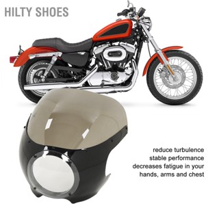 HILTY SHOES 7in ไฟหน้า Fairing หน้าจอ ABS กระจกหน้ากากหน้ากากสำหรับไฟหน้าแบบกลมรถจักรยานยนต์