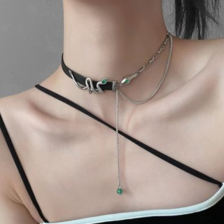 Advanced Sense Snake Necklace Cold Wind Choker Necklace Womens Design Temperament Versatile Fashion Cool Spicy Girl Necklace