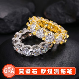 24CT Moissanite Diamond Listring ลิสต์เพชรโมอิส 8 mm พร้อมใบรับรอง GRA