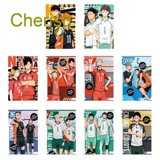 สติกเกอร์โปสเตอร์กระดาษคราฟท์ พิมพ์ลายการ์ตูนวอลเลย์บอล Haikyuu สไตล์ญี่ปุ่น สําหรับตกแต่งผนังห้อง