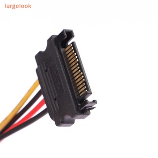 [largelook] อะแดปเตอร์สายเคเบิ้ล SATA Molex IDE 4 Pin Male to SATA Male 20 ซม. สําหรับคอมพิวเตอร์ PC