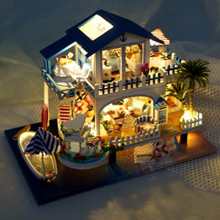 โมเดลบ้านตุ๊กตาไม้ 3D DIY ของขวัญวันเกิด สําหรับเด็ก และผู้ใหญ่