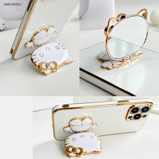 Xiaomi Redmi Note 11 11S Pro 5G สำหรับ Case Cartoon Anime Cats Mirror Bracket เคส เคสโทรศัพท์ เคสมือถือ