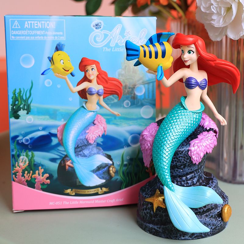 โมเดลฟิกเกอร์ รูปการ์ตูนเจ้าหญิงนางเงือก The Little Mermaid ขนาด 19 ซม. ของเล่นสําหรับเด็ก