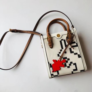 กระเป๋าสะพายไหล่ ทรงโท้ท ขนาดมินิ ลายกระต่าย Tory Burch สําหรับสตรี