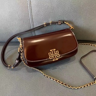 Tory Burch Britten Series กระเป๋าสะพายไหล่ สะพายข้าง แบบหนัง แฟชั่นสําหรับสตรี