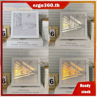 โคมไฟตั้งโต๊ะ LED รูปภาพวาด 3D สร้างสรรค์ ของขวัญวันเกิด สําหรับตกแต่งห้องนอน ห้องนั่งเล่น DIY