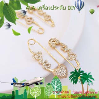 ❤️เครื่องประดับ DIY❤️เครื่องประดับ ต่างหู ชุบทอง 18K จี้รูปหัวใจ ประดับเพทาย แฮนด์เมด DIY[ตุ้มหู/ต่างหูหนีบ/ที่เกี่ยวหู]