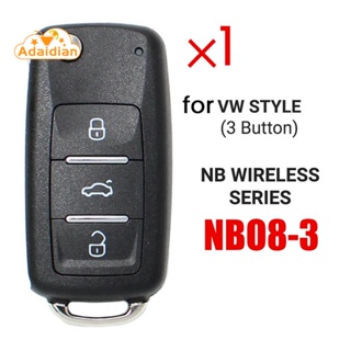 Keydiy NB08-3 KD กุญแจรถยนต์ 3 ปุ่ม สําหรับ KD900 KD-X2 KD MINI KD-MAX สไตล์ VW MQB