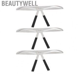 Beautywell 3pc Eyebrow Ruler Ergonomic Shaping Stencil Template(Arched Eyebrows NEW