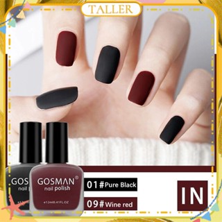 ✧Ready Stcok Gosman Matte Nail Polish Non-baking Non-peeling Summer Frosted Nude Color Quick Drying Nail Polish Nail Art For Nail Shop 12ml TALLER