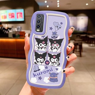 เคสโทรศัพท์มือถือแบบนิ่ม ใส ลายการ์ตูนคลื่นน่ารัก สําหรับ Vivo Y12S Y20 Y12A Y20S V2029 V2026 TY