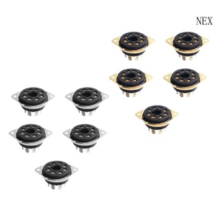 Nex ฐานซ็อกเก็ตสูญญากาศ 8Pin สําหรับ KT66 KT88 6SL7 6SN7 6V6 5AR4 GZ34 DIY 5 ชิ้น