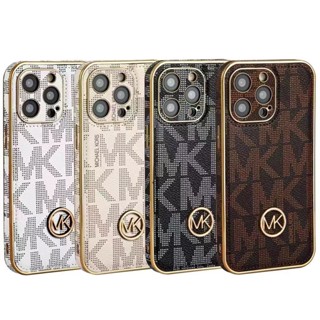 Mk เคสโทรศัพท์มือถือหนัง ป้องกันกล้อง หรูหรา สไตล์คลาสสิก สําหรับ iPhone 14 Pro Max 13 12 Pro Max 14P