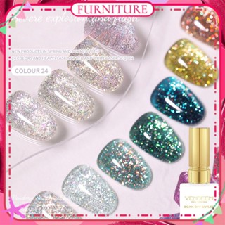 ♕ Vendeeni Severe Explosion Series ยาทาเล็บเจล Dream Super Flash Sequin Summer Phototherapy Glue Nail Art For Nail Shop 15ml 24 Designs FURNITURE