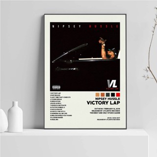 ขายดี โปสเตอร์อัลบั้มเพลง Nipseys Hussles Victory Lap Tracklist สําหรับตกแต่งผนังบ้าน