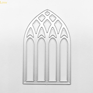 แผ่นแม่แบบโลหะ ฉลุลาย Love Window DIY สําหรับตกแต่งงานหัตถกรรม