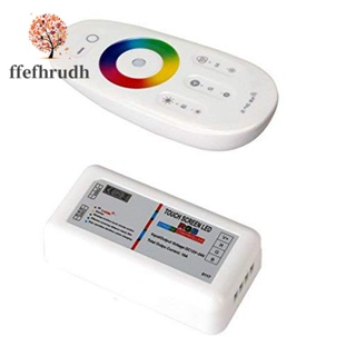 Rf รีโมตคอนโทรล LED ไร้สาย 2.4GHz RF Touch LED RGB หรี่แสงได้ สําหรับแถบไฟ LED 5050 3528 RGB 12V 24V