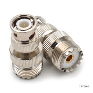 Iwo BNC UHF RF Coaxial Coaxial อะแดปเตอร์เชื่อมต่อ SO239 UHF Female to BNC Male การสูญเสียต่ํา