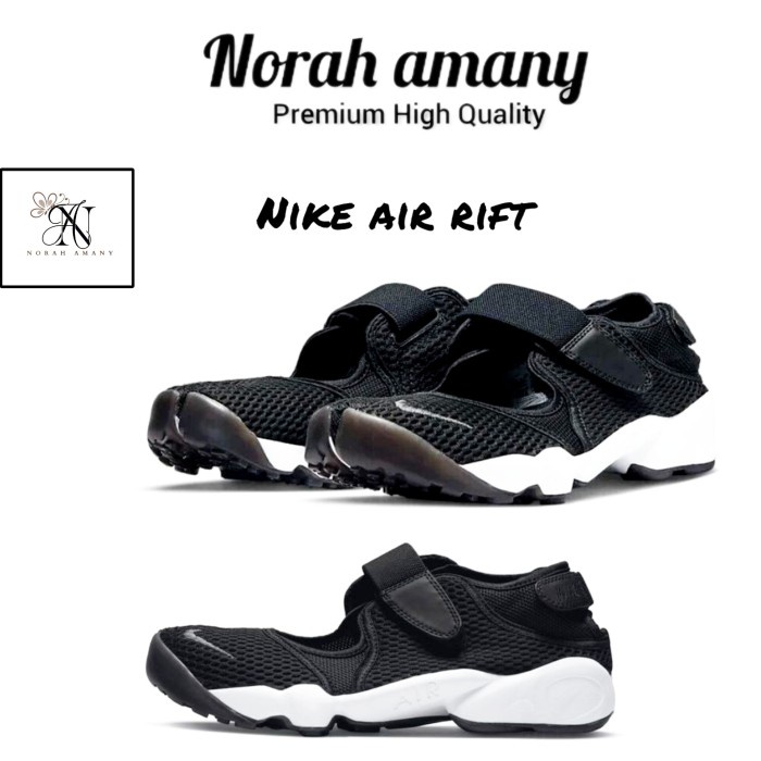 Nike Air Rift BR รองเท้าแตะ สีดํา สีขาว ของแท้ 100%