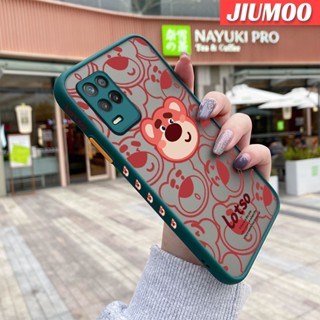 เคสโทรศัพท์มือถือ ซิลิโคนนุ่ม ใส กันกระแทก ลายหมีสตรอเบอร์รี่ สําหรับ Realme 8 5G 8s 5G Q3i V13 5G Narzo 30 Narzo 50 5G Q3 8i