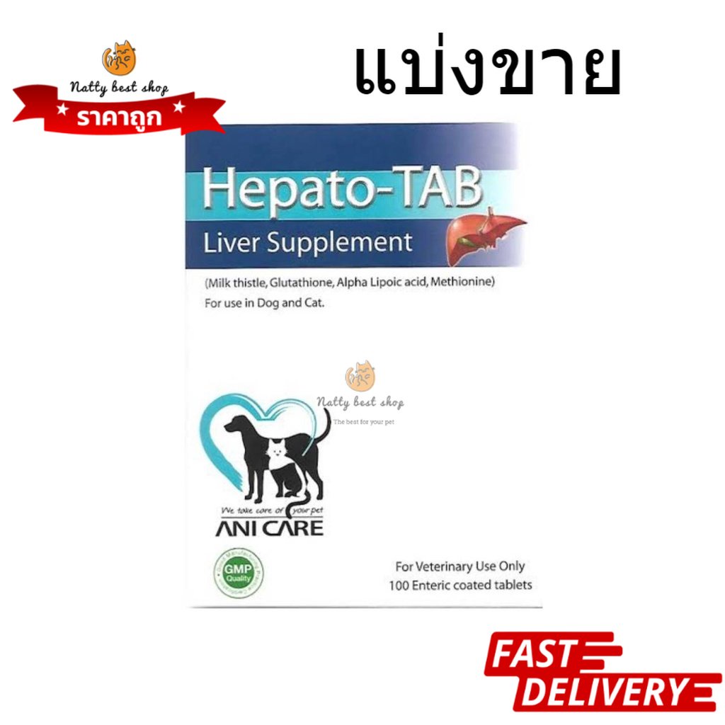 Hepato-Tab แบ่งขาย110เม็ด วิตามินบำรุงตับ  สุนัข-แมว EXP 05/2027