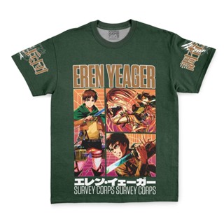 เสื้อยืด พิมพ์ลาย Eren Yeager Attack on Titan แฟชั่นสตรีท