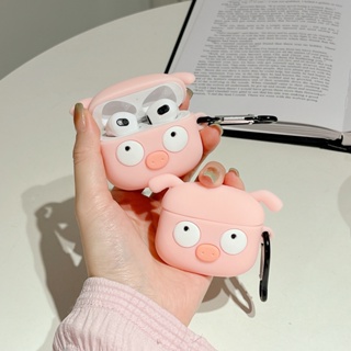 เคสหูฟังซิลิโคน รูปหมู สีชมพู สําหรับ AirPods 1 2 3 Pro 1 2 AirPods Pro 1 2 3