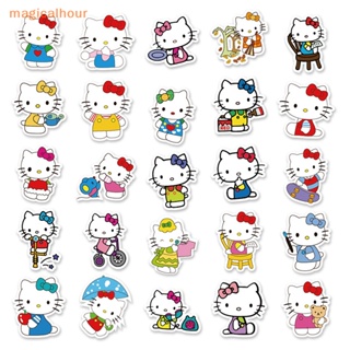 Magicalhour^^ สติกเกอร์ ลายการ์ตูน Hello Kitty น่ารัก กันน้ํา ของขวัญสําหรับเด็ก 50 ชิ้น