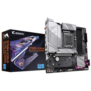 เมนบอร์ด AORUS ELITE AX DDR4 B760M รองรับ CPU13490F 13600KF 13700KF 3D9M