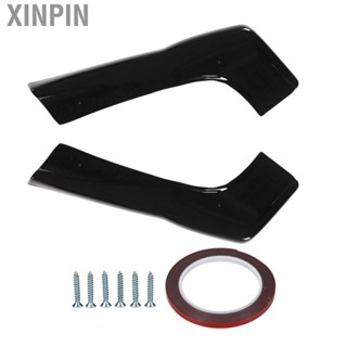 Xinpin Rear Bumper Side Splitters  Glossy Black Easy Installation Tail Bumper Lip Spoiler Perfect Fit 2 Pcs  for Car