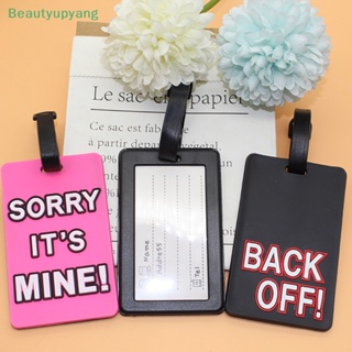 [Beautyupyang] ใหม่ ป้ายชื่อ PVC แบบพกพา อุปกรณ์เสริม สําหรับกระเป๋าเดินทาง