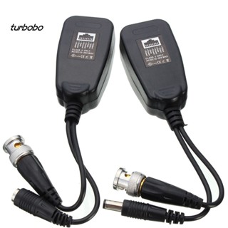 Turbobo ตัวรับส่งสัญญาณกล้องวงจรปิด Coax BNC เป็นตัวเชื่อมต่อ CAT5e 6 RJ45 10 คู่