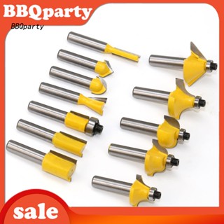&lt;BBQ&gt; ชุดดอกสว่านเราเตอร์ ก้าน 8 มม. สําหรับงานไม้ 12 ชิ้น