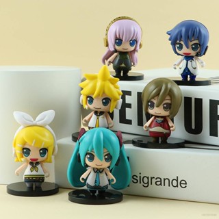 Ani โมเดลฟิกเกอร์ Hatsune Miku Luca Len Rin Meiko Kaito 6 ชิ้น สําหรับเด็ก