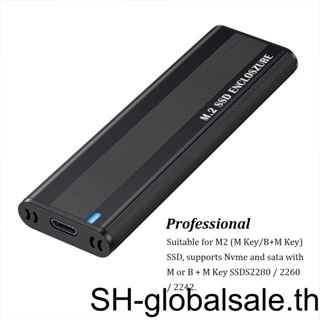 【Global】กล่องเคสฮาร์ดดิสก์ M2 SSD NVME SATA Dual Protocol M 2 เป็นอะแดปเตอร์ USB NGFF