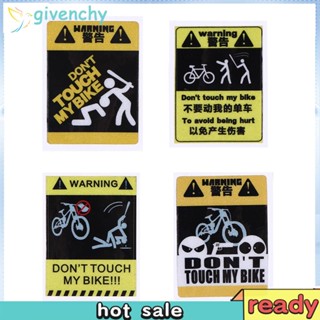 สติกเกอร์สะท้อนแสง ลาย Do Not Touch My Bike MTB สําหรับติดกรอบรถจักรยาน จํานวน 4 ชิ้น