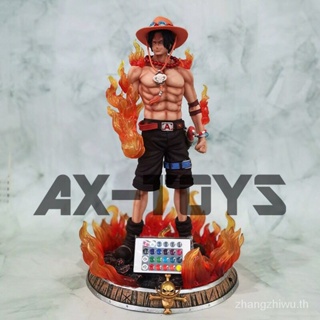 โมเดลฟิกเกอร์ One Piece GK Fantasy Ace Fire Fist Luffy Sauron Sanji แบบเรืองแสง ขนาดใหญ่พิเศษ