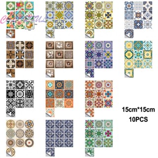 【COLORFUL】Tile Stickers Easy To Apply Resistant To Oil Smooth Traditional Various Models