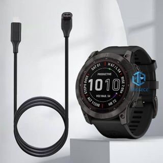 สายชาร์จ Type C ยาว 1 เมตร ปลอดภัย แบบเปลี่ยน สําหรับ Garmin Fenix 7 7S 7X 6 [Missece.th]