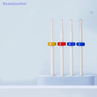 [Beautyoufeel] หัวเจียรไฟฟ้า เซรามิค สีขาว สําหรับขัดเล็บ ขัดหนังกําพร้า