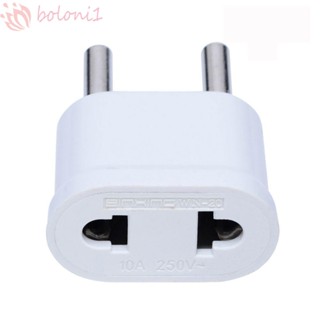[Cod] อะแดปเตอร์แปลงปลั๊กซ็อกเก็ตขนาดพกพาสีขาว Us To Eu Charger Power Plug
