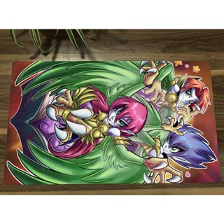 Yugioh! แผ่นรองเมาส์ ลาย Playmat Toon Harpie Lady Sisters TCG CCG สําหรับเล่นเกม