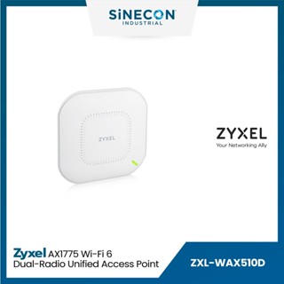 Zyxel ไซเซล รุ่น WAX510D อุปกรณ์ขยายสัญญาณ Wireless AX1775 (WiFi 6), 2x2 MIMO with Dual Optimized Antenna,