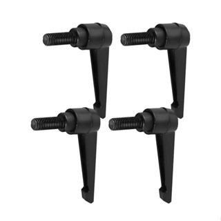 4pcs Knob Carbon Steel External Fixing Black Tightening Adjustable Handle Machine Grip Position Screw Clamping Lever