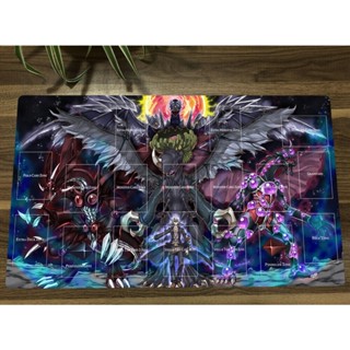 Yugioh Playmat Kalin Kessler Hundred-Eyes Infernity Doom Dragons TCG แผ่นรองเมาส์ การ์ด