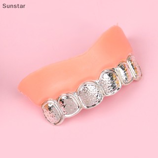 Sunstar ฟันปลอม ชุบไฟฟ้า สีทอง และสีเงิน สําหรับแต่งกายฮาโลวีน 2 ชิ้น