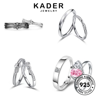 Kader Jewelry แหวนเงิน 925 ประดับเพชรโมอิส เรียบง่าย ของแท้ สําหรับคู่รัก M064