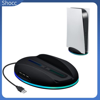 Shocc Rgb ฐานไฟ Led แนวตั้ง พร้อมฮับ Usb สําหรับเกมคอนโซล Ps5